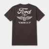 Remera Hombre Vintage Logo Marrón