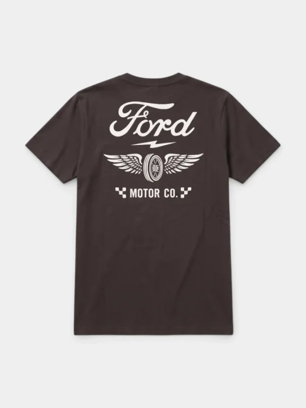 Remera Hombre Vintage Logo Marrón