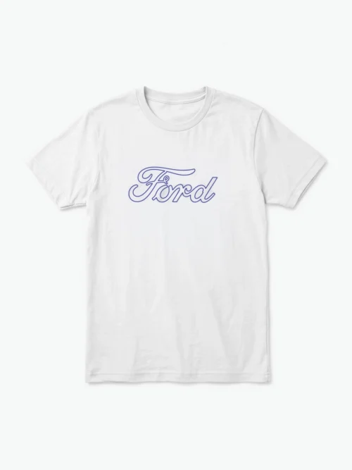Remera Hombre Logo Script Ford Blanco