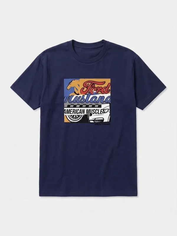 Remera Hombre Mustang Azul marino