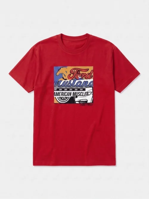 Remera Hombre Mustang Rojo