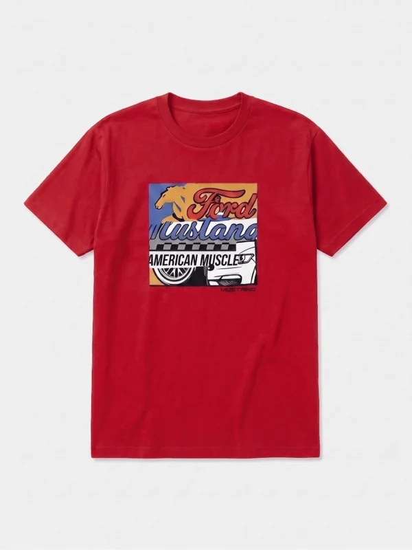 Remera Hombre Mustang Rojo