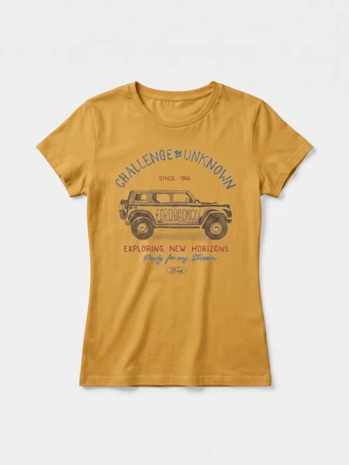 Remera Mujer Bronco Exploring Amarillo