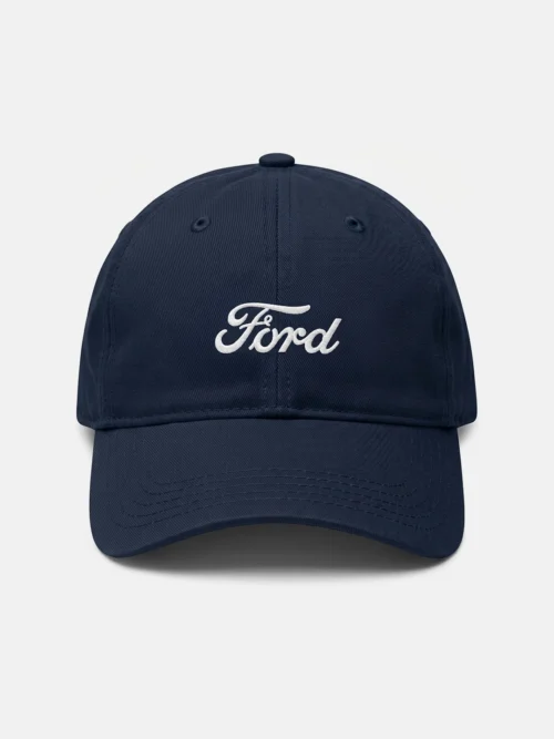 Gorra Dad Hat Premium Ford Logo Bordado Azul marino