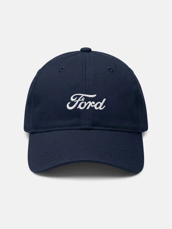 Gorra Dad Hat Premium Ford Logo Bordado Azul marino