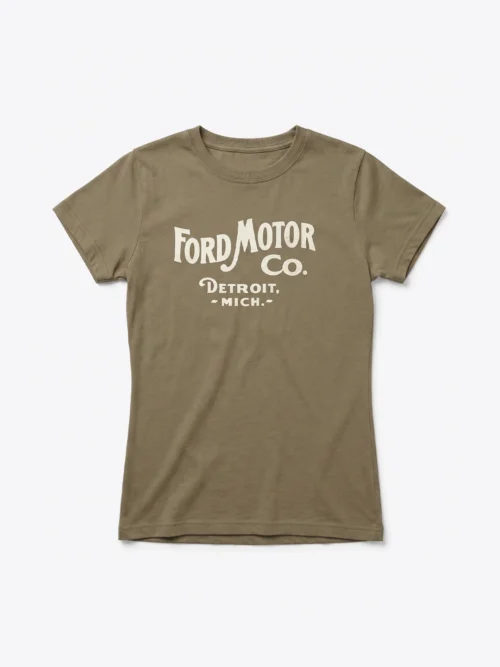 Remera Mujer Vintage Motor Co. Verde militar