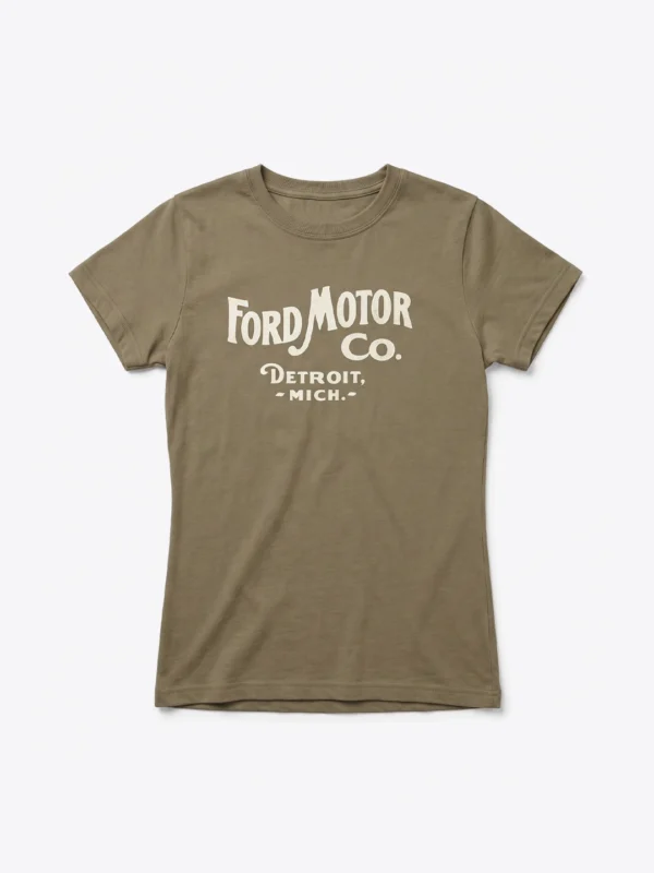 Remera Mujer Vintage Motor Co. Verde militar