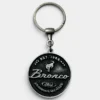 FRD0071 Llavero de Metal Bronco Plata Envejecida_ Llavero de Metal Bronco Plata Envejecida