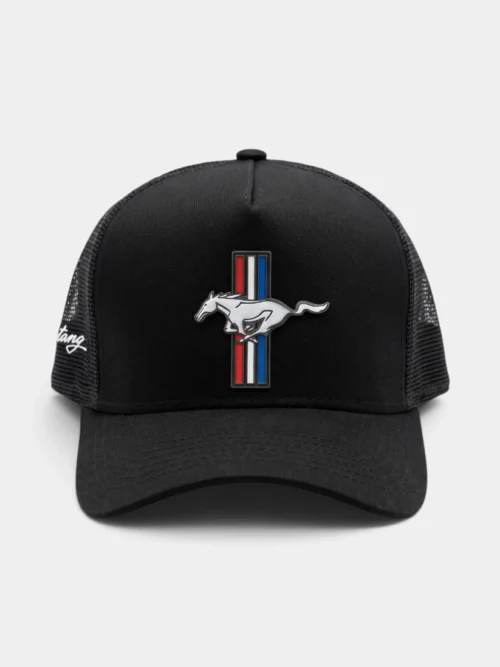 FRD0075 Gorra Trucker Premium Mustang Badge Negro Gorra Trucker Premium Mustang Badge Negro