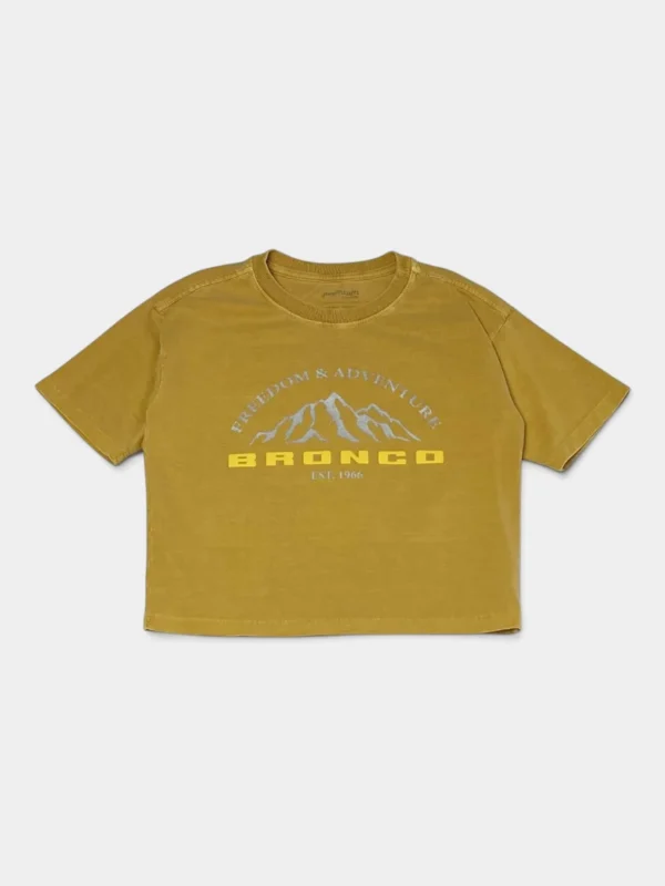 Remera Mujer Bronco Adventure Amarillo Estonado