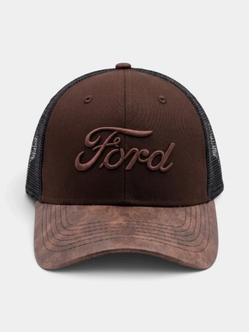 FRD0082 _Gorra Trucker Premium Ford Logo Negra y Marrón Gorra Trucker Premium Ford Logo Negra y Marrón