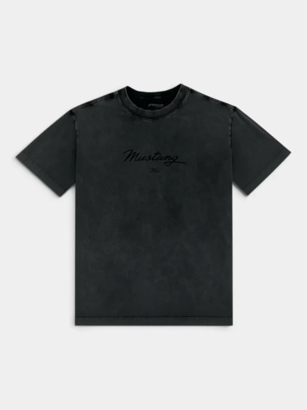 Remera Hombre Mustang Negro Marmolado