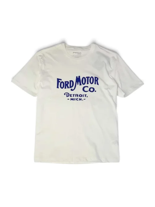 Remera Hombre Vintage Motor Co Blanca