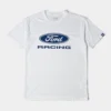 Remera Hombre Racing Logo Blanca