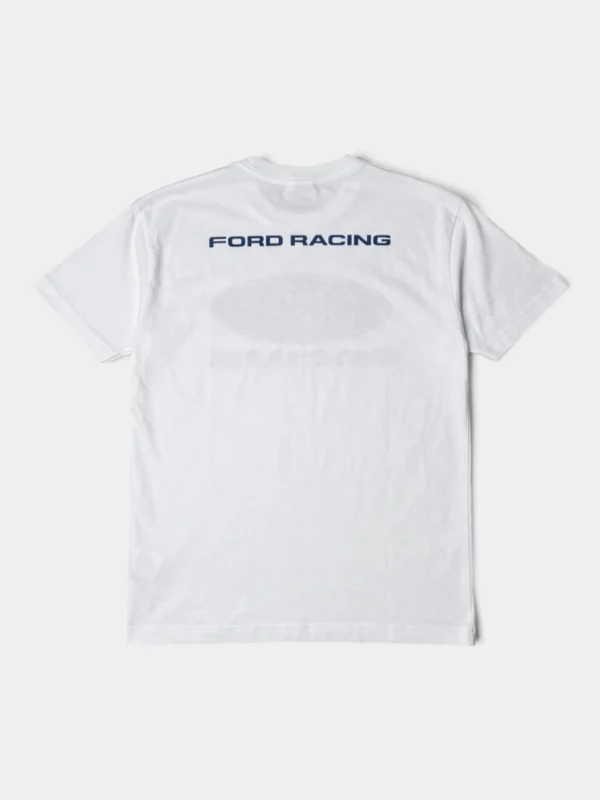 Remera Hombre Racing Logo Blanca